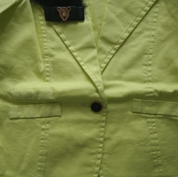 🇺🇲Yellow Polka Dot-Cuff Jacket & Lapel Clip -  - Picture 5 of 6